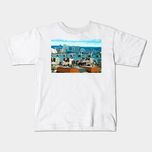 Longfellow Bridge and Boston Skyline Kids T-Shirt